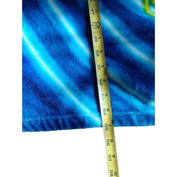 Disney Pixar Lightning McQueen Plush Blanket 78x59 Blue Fluffy Cars Boy Pop Art - Picture 6 of 7